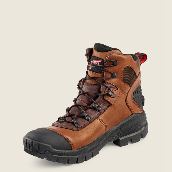 Red Wing Mens Crv™ - 6-inch Waterproof Toe - Safety Boots Brown/Black - 7684BANVM